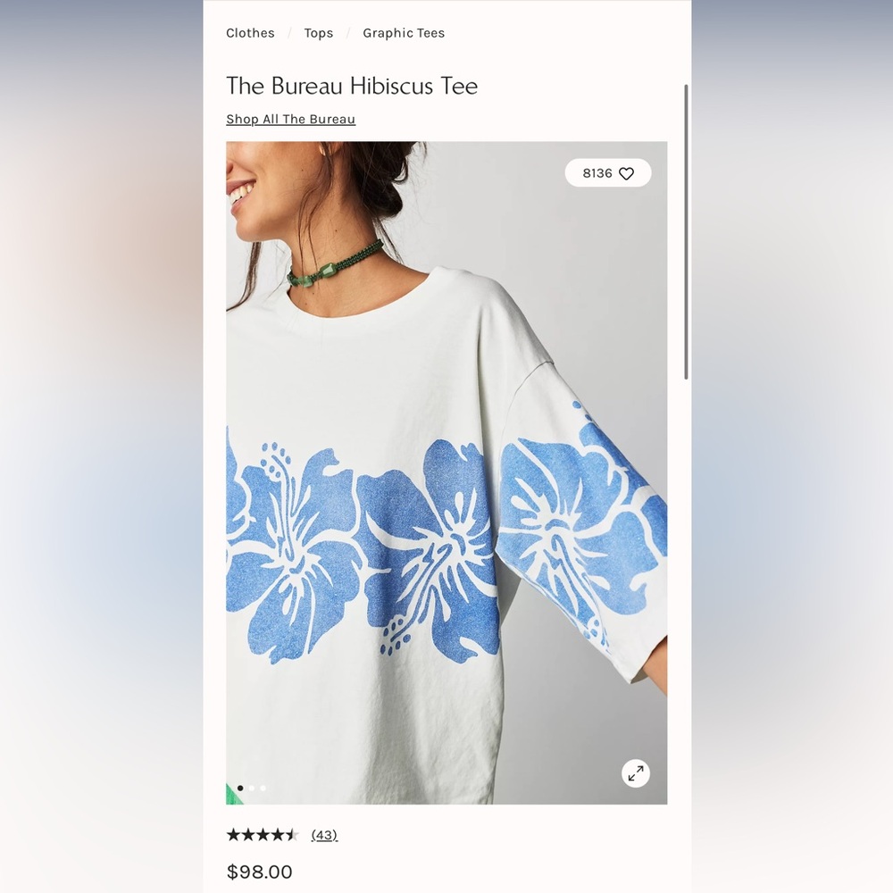 Free People Hibiscus Tee